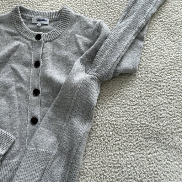 Madewell $198 Cashmere Heather Gray Button-Front Cardigan Sweater Size XXS - Picture 6 of 16